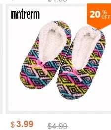 Mntrerm New Cute 2023 Indoor Home Slippers Warm Soft Plush Slippers Non-slip Indoor Fur Slippers Solid Color Cute Women Shoes