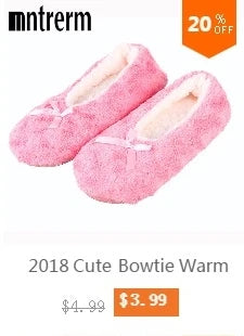 Mntrerm New Cute 2023 Indoor Home Slippers Warm Soft Plush Slippers Non-slip Indoor Fur Slippers Solid Color Cute Women Shoes