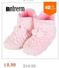 Mntrerm New Cute 2023 Indoor Home Slippers Warm Soft Plush Slippers Non-slip Indoor Fur Slippers Solid Color Cute Women Shoes